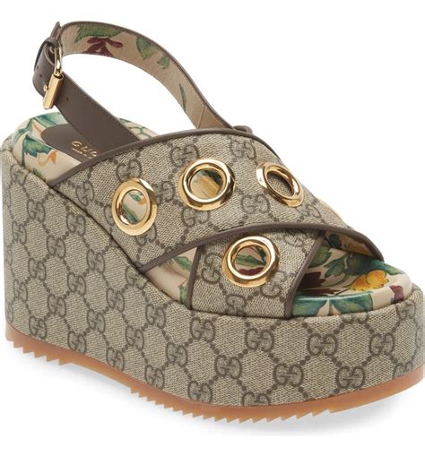 gucci platform sandals angelina|Gucci platform wedge sandal.